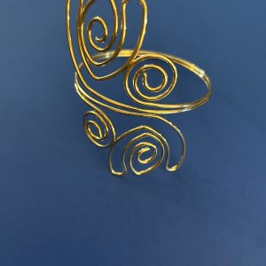 Revital & Renew Greek Swirl Gold Wire Upper Arm Cuff Bracelet