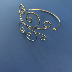 Hammered Gold Swirl Cuff Bracelet – Revital & Renew