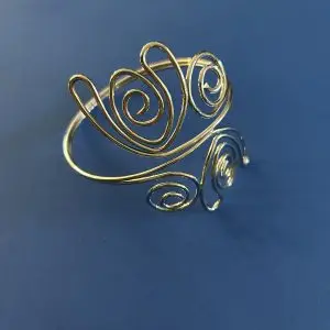 Revital & Renew Silver Spiral Upper Arm Cuff Bracelet – Adjustable Swirl Boho Armlet