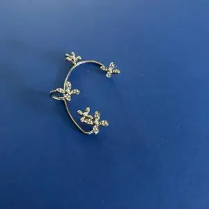 Fairy Blossom Rhinestone Leaf Left Ear Cuff Wrap - Revital & Renew