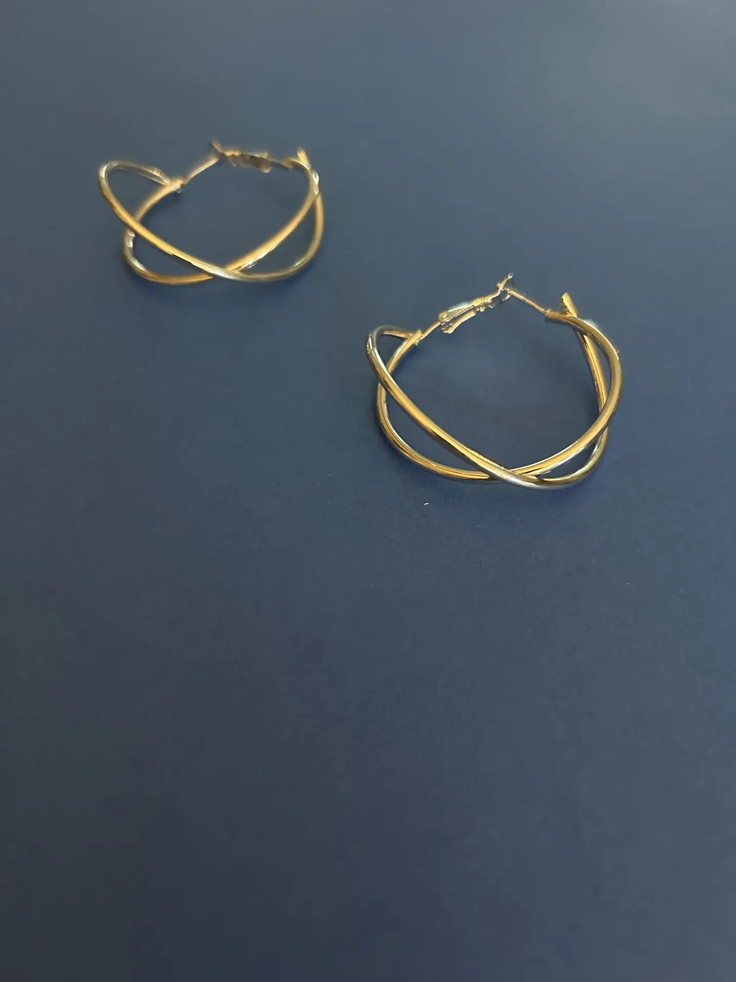 Silver Crossover Twisted Hoop Earrings