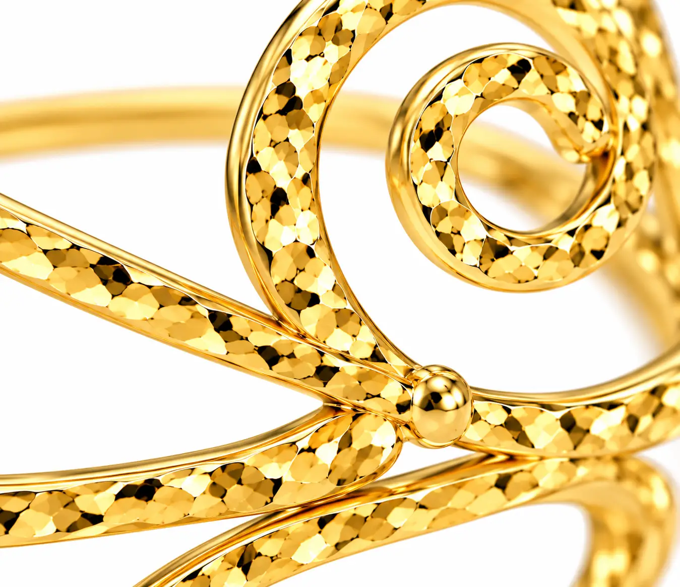 Revital & Renew Gold Hammered Spiral Cuff Bracelet – Adjustable Swirl Upper Arm Bangle - Image 6