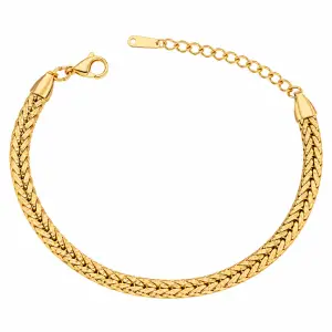Revital & Renew Braided Wheat Chain Gold-Plated Adjustable Bracelet