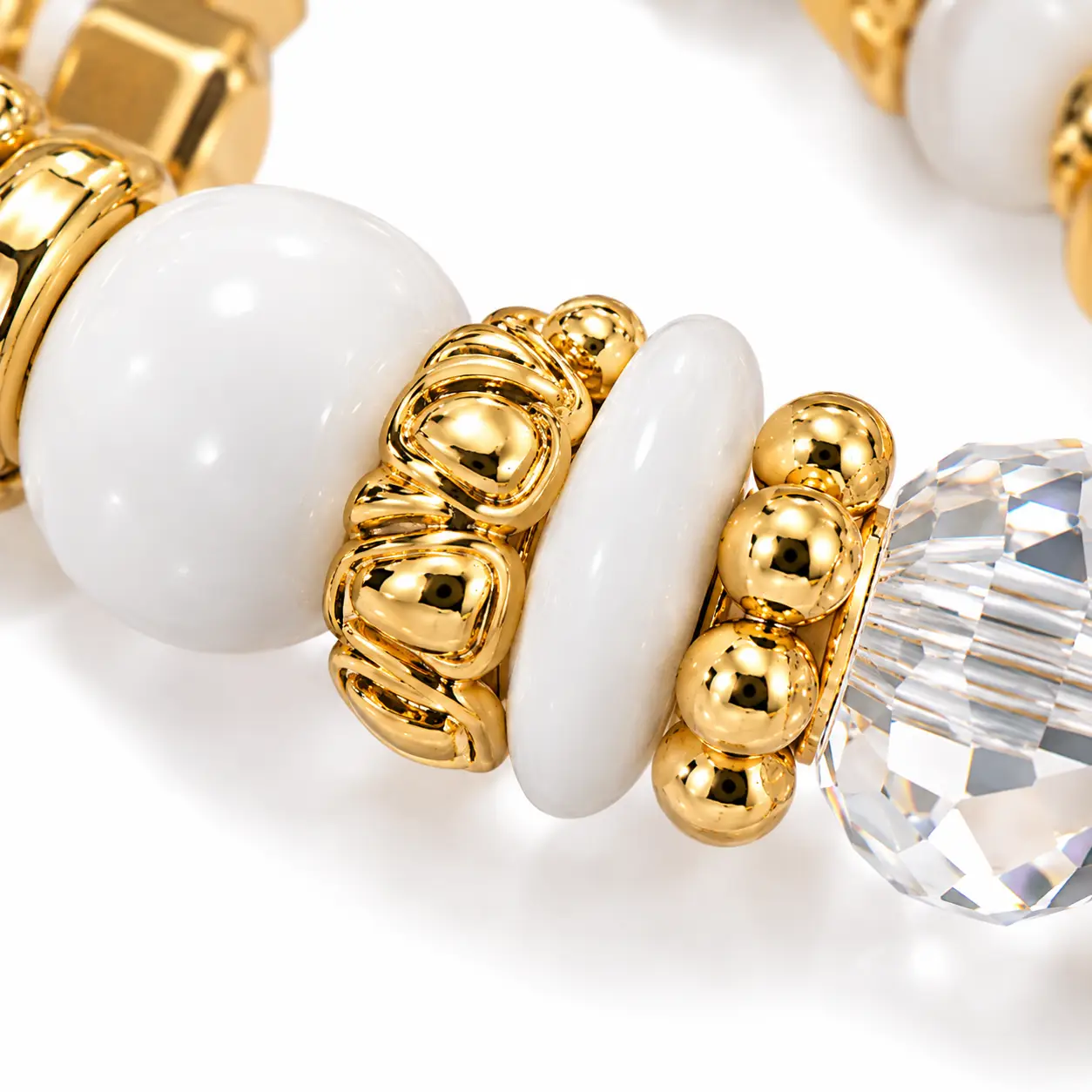 Revital & Renew Tree of Life White & Gold Beaded Stacking Bracelet Set - Image 7