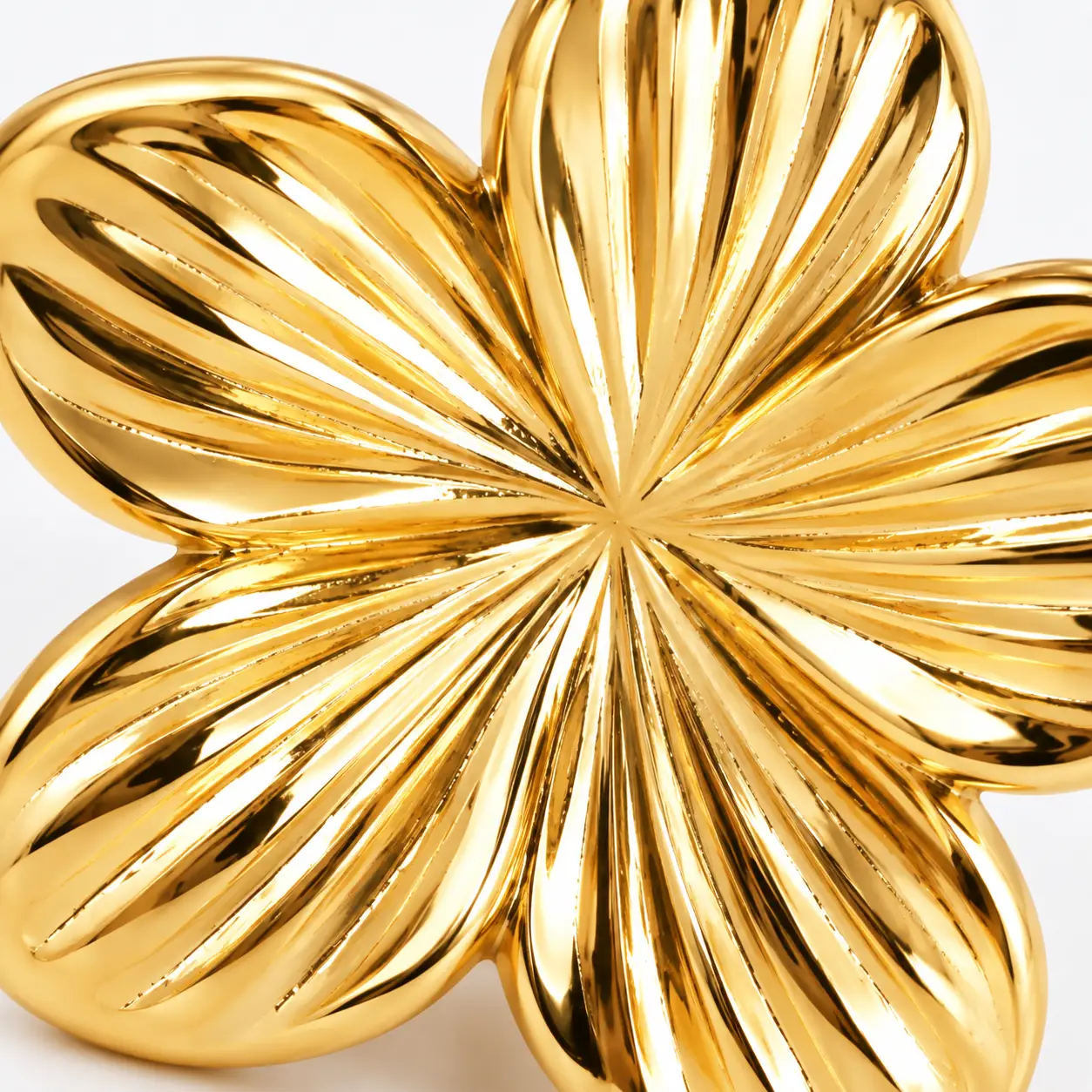 Revital & Renew Plumeria Blossom Stud Left or Right Earrings – 14K Gold Plated - Image 4