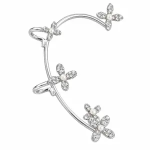 Fairy Blossom Rhinestone Leaf Right Ear Cuff Wrap - Revital & Renew