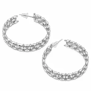 Aura Multi-Row Textured Hoop Earrings – 18K Gold Plated | Revital & Renew