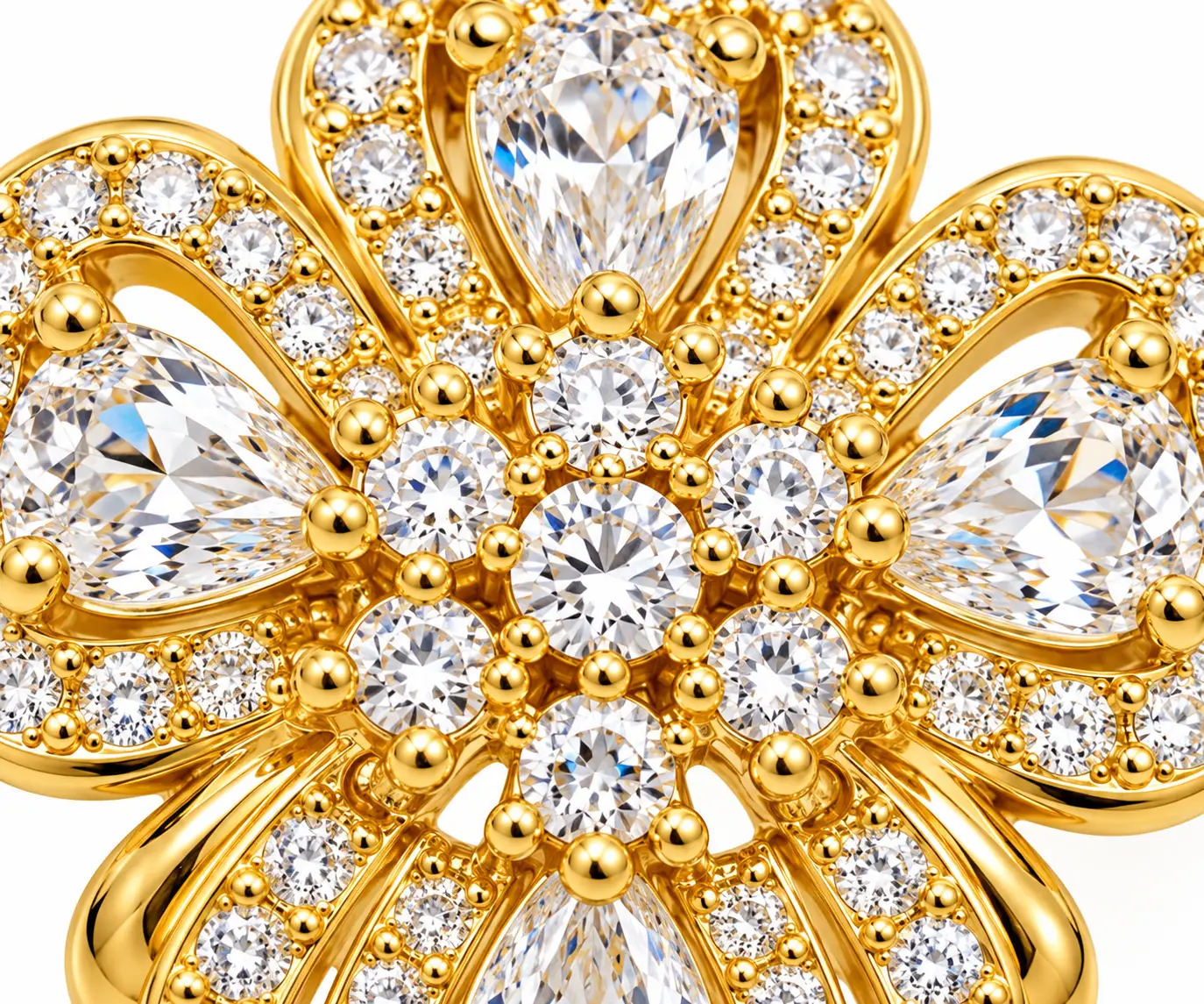 Revital & Renew Gold Crystal Four Leaf Clover Pendant Necklace - Image 5