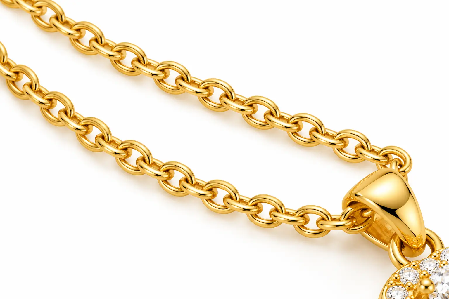 Revital & Renew Gold Crystal Four Leaf Clover Pendant Necklace - Image 7