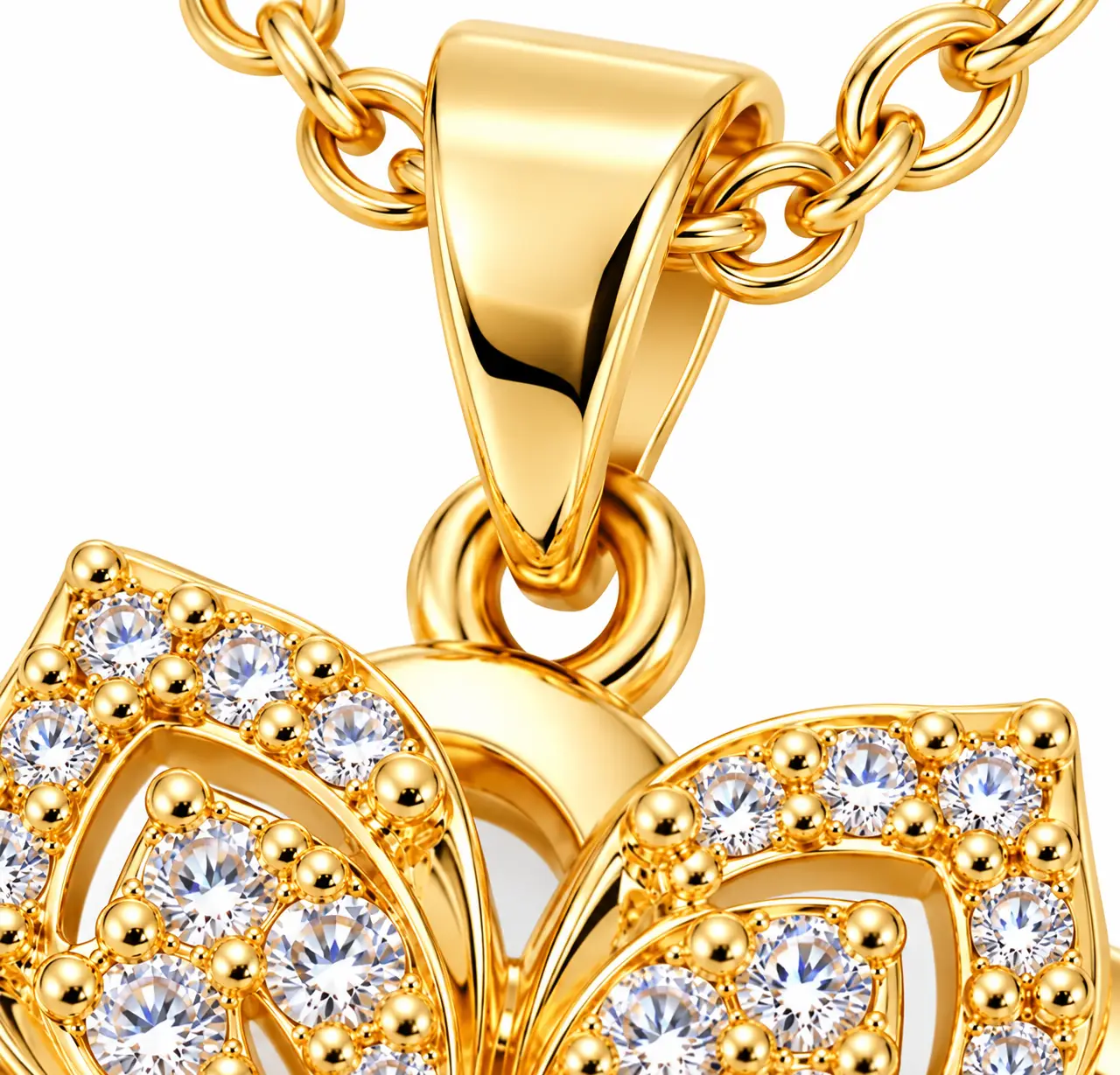 Revital & Renew Sparkling Cubic Zirconia Flower Pendant Necklace - Image 9