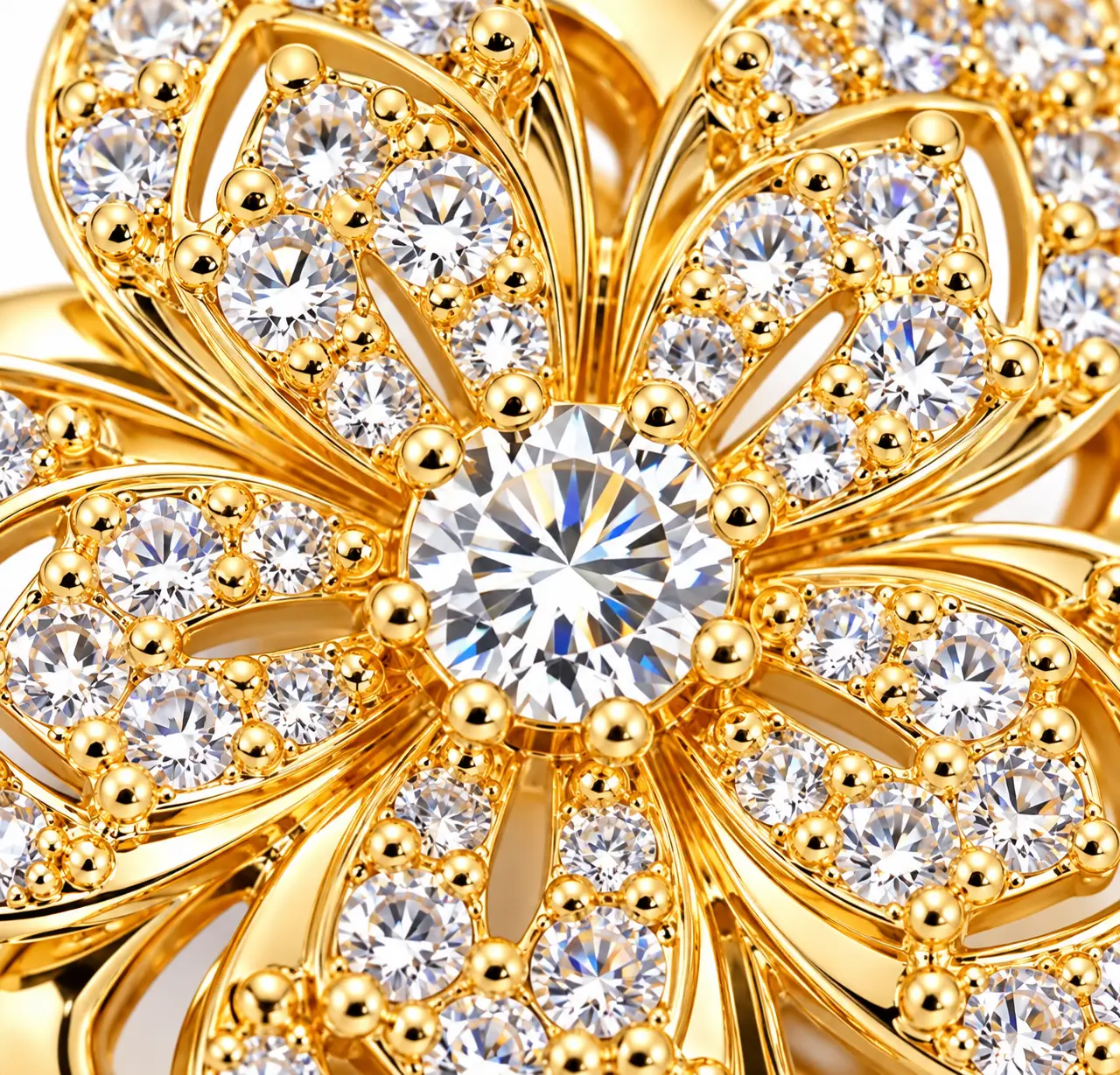 Revital & Renew Sparkling Cubic Zirconia Flower Pendant Necklace - Image 5