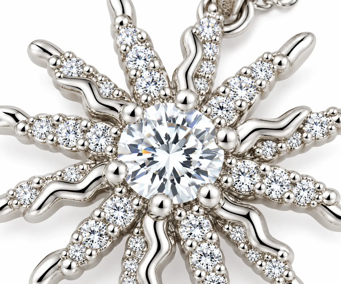 Revital & Renew Silver Starburst Pendant Necklace - Image 5
